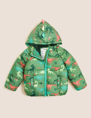 

Boys M&S Collection Stormwear™ Dinosaur Padded Raincoat (2-7 Yrs) - Green Mix, Green Mix