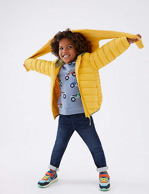 Marks And Spencer Boys M&S Collection Stormwear Lightweight Padded Jacket (2-7 Yrs) - Yellow, Yellow