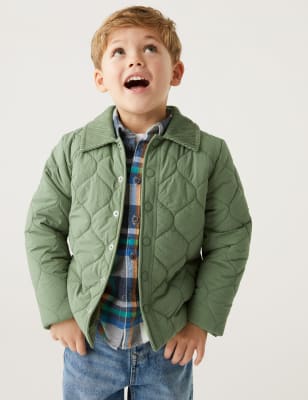 

Boys M&S Collection Quilted Fleece Lined Jacket (2-8 Yrs) - Bright Sage, Bright Sage