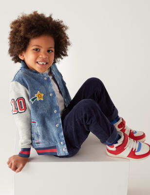 

M&S Collection Bomber 100% algodón (2-8 años) - Denim Mix, Denim Mix
