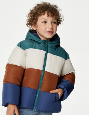 

Boys M&S Collection Stormwear™ Borg Lined Padded Coat (2-8 Yrs) - Multi, Multi