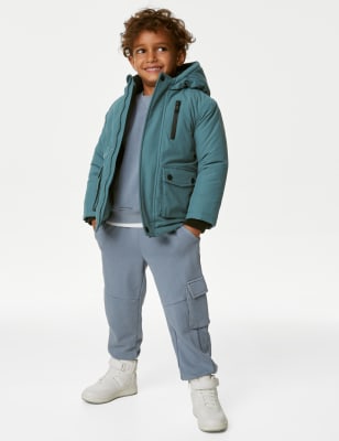 

Boys,Unisex,Girls M&S Collection Stormwear™ Hooded Parka (2-8 Yrs) - Green, Green