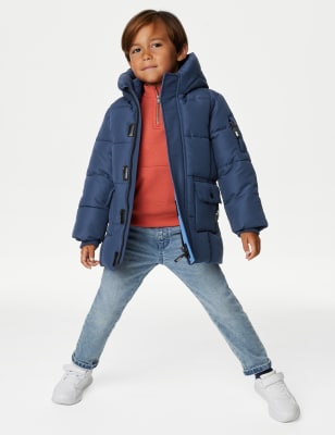 Navy padded hotsell coat with hood