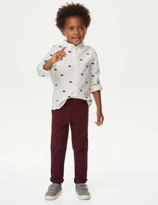 

Boys M&S Collection Cotton Rich Chinos (2-8 Yrs) - Red, Red
