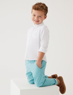 

Boys M&S Collection Cotton Rich Chinos (2-8 Yrs) - Dusted Aqua, Dusted Aqua