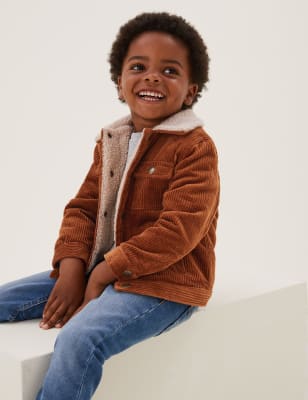 

Boys M&S Collection Borg Lined Cord Shacket (2-7 Yrs) - Tan, Tan