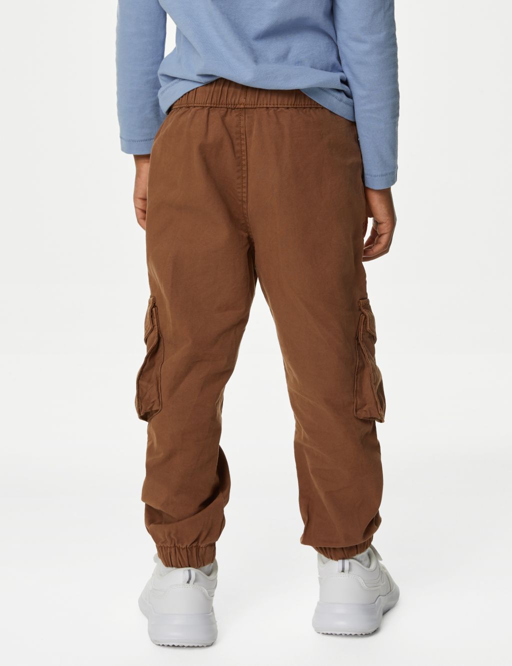 Pure Cotton Cargo Trousers (2-8 Yrs) image 5