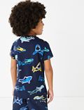 Cotton Shark Print T-Shirt (2-7 Yrs)