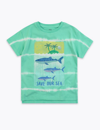 Cotton Whale Tie Dye T-Shirt (2-7 Yrs)