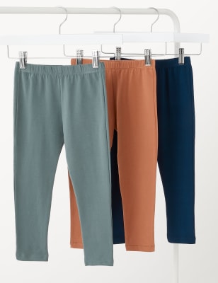 

Boys M&S Collection 3pk Cotton Rich Leggings (2-8 Yrs) - Green Mix, Green Mix