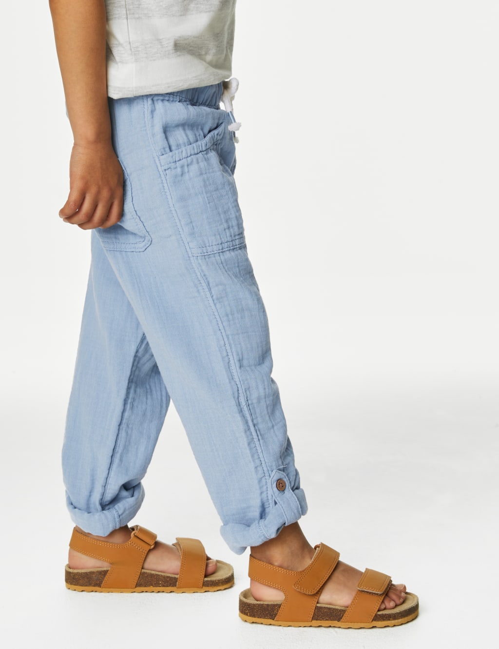 Pure Cotton Double Cloth Trousers (2-8 Yrs) image 2