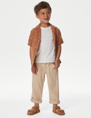 

Boys M&S Collection Pure Cotton Double Cloth Trousers (2-8 Yrs) - Neutral, Neutral