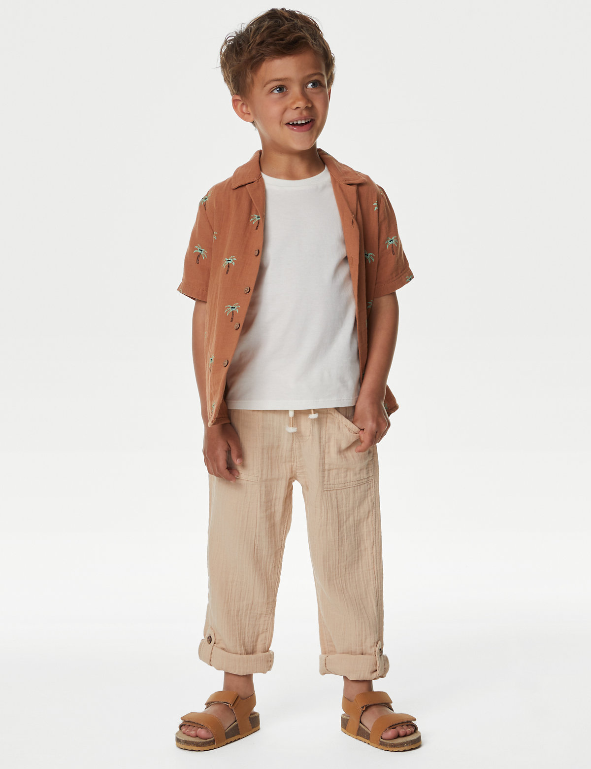 Pure Cotton Double Cloth Trousers (2-8 Yrs)