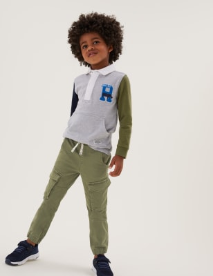 

Boys M&S Collection Cotton Rich Cargo Trousers (2-7 Yrs) - Khaki, Khaki