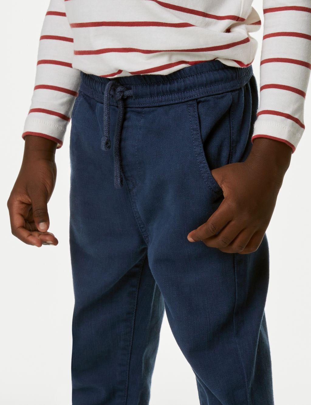 Cotton Rich Relaxed Fit Trousers (2-8 Yrs) image 3