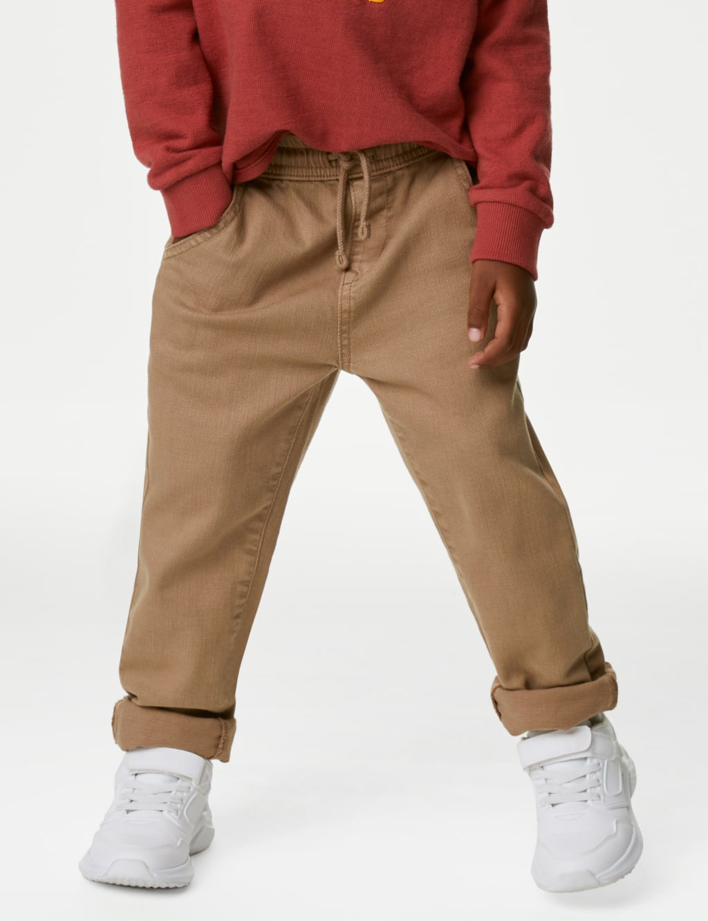 Cotton Rich Relaxed Fit Trousers (2-8 Yrs) image 4