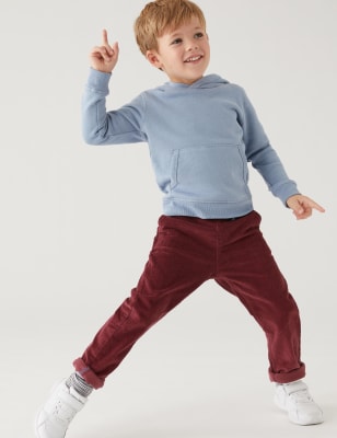 Marks And Spencer Boys M&S Collection Cotton Rich Cord Trousers (2-7 Yrs) - Burgundy