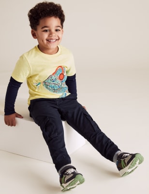 

Boys M&S Collection Pure Cotton Cargo Trousers (2-7 Yrs) - Navy, Navy