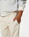 Spodnie o luźnym kroju z elastyczną talią z mieszanki z przewagą bawełny (2–8 lat)