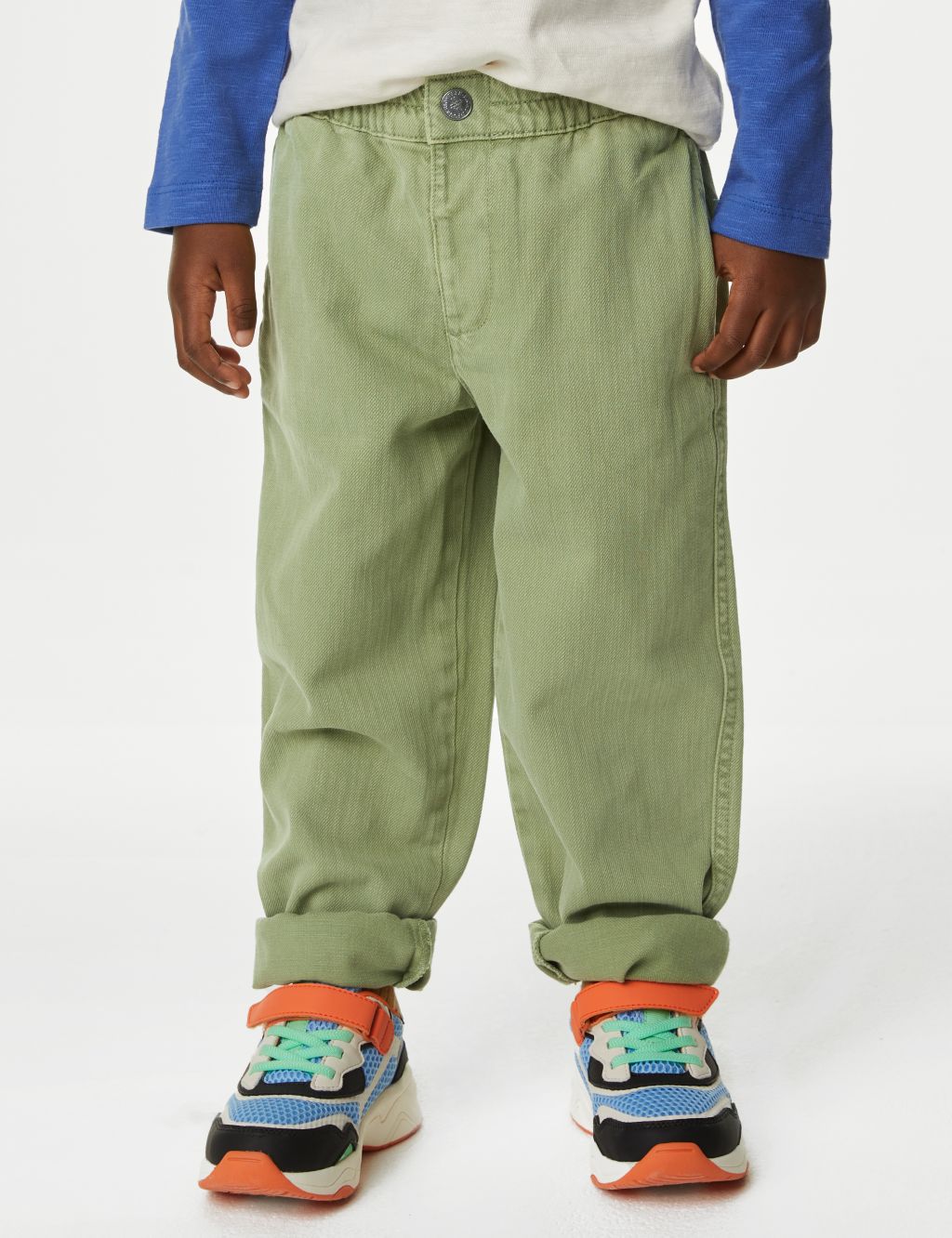 Cotton Rich Elasticated Waist Trousers (2-8 Yrs) image 4