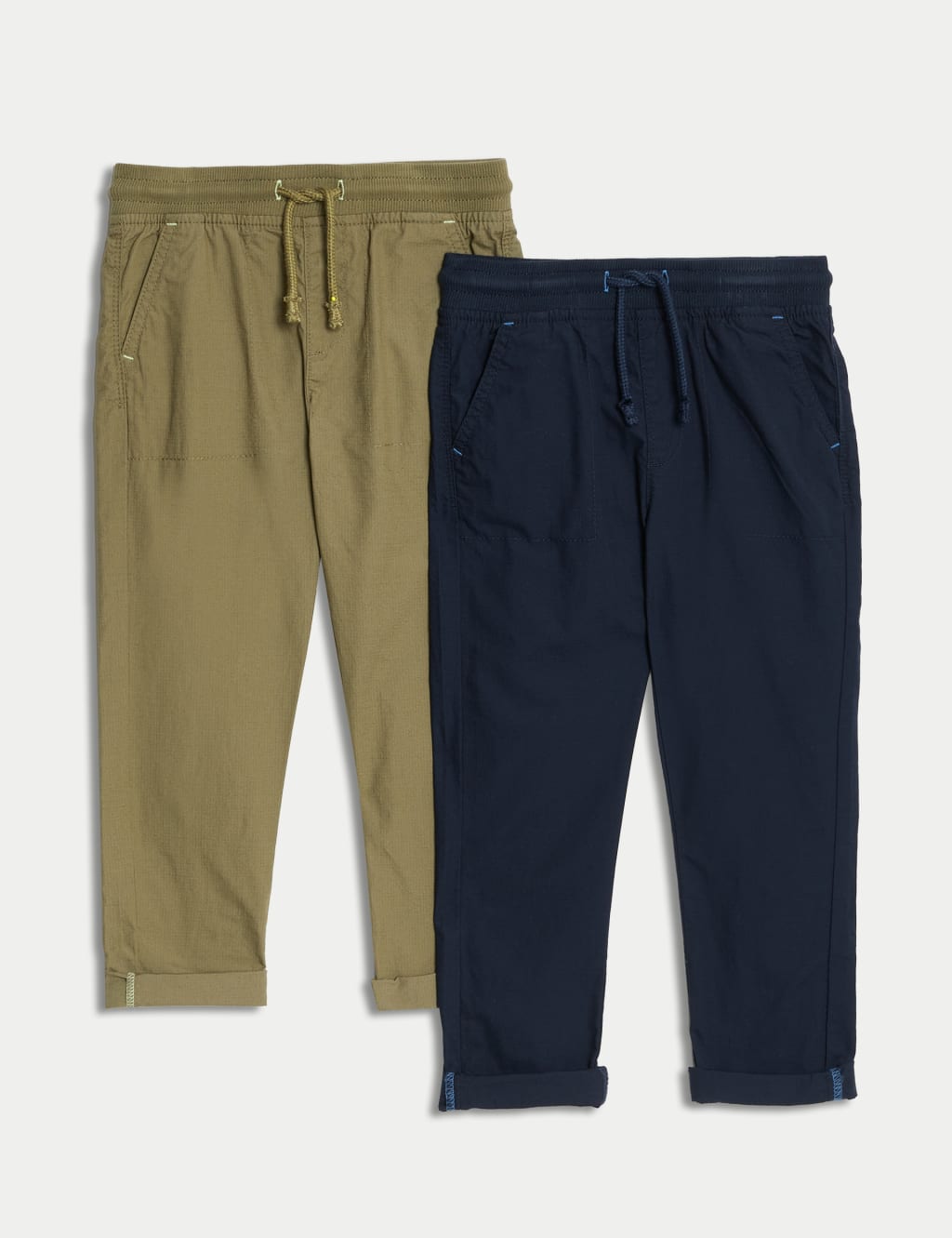 2pk Cotton Rich Trousers (2-8 Yrs) image 1