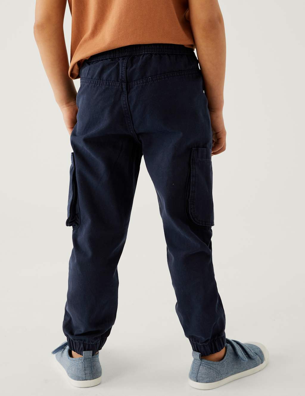 Pure Cotton Cargo Trousers (2-8 Yrs) image 4
