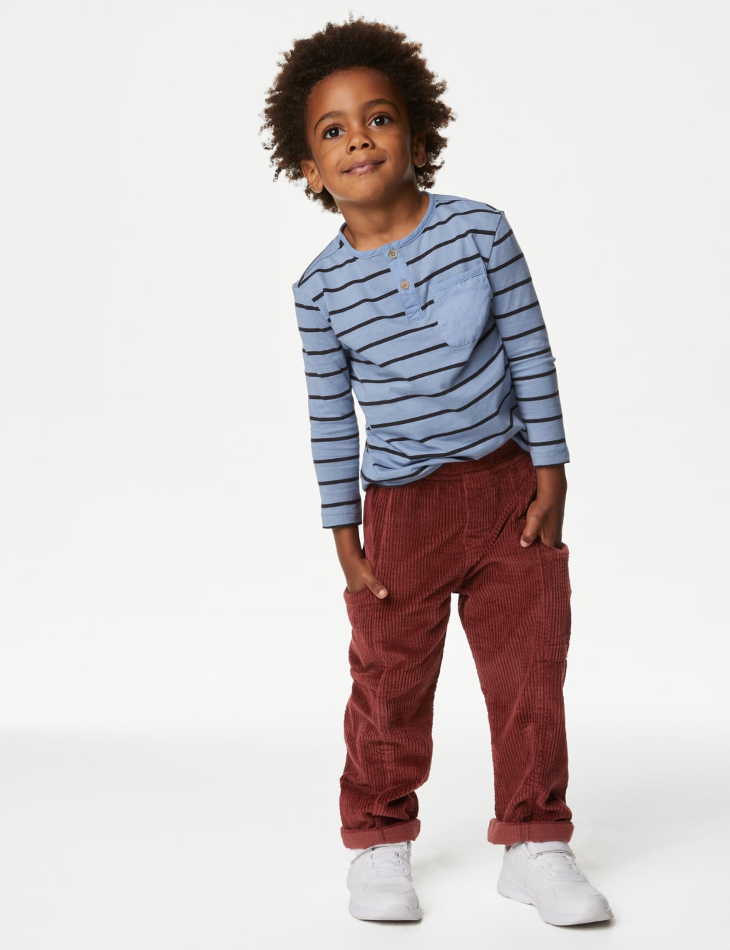 Pure Cotton Cord Trousers (2-8 Yrs) image 1