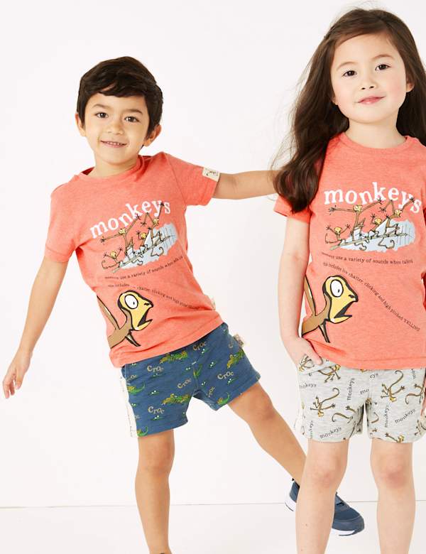 Roald Dahl™ & NHM™ Monkey T-Shirt (2-7 Yrs)