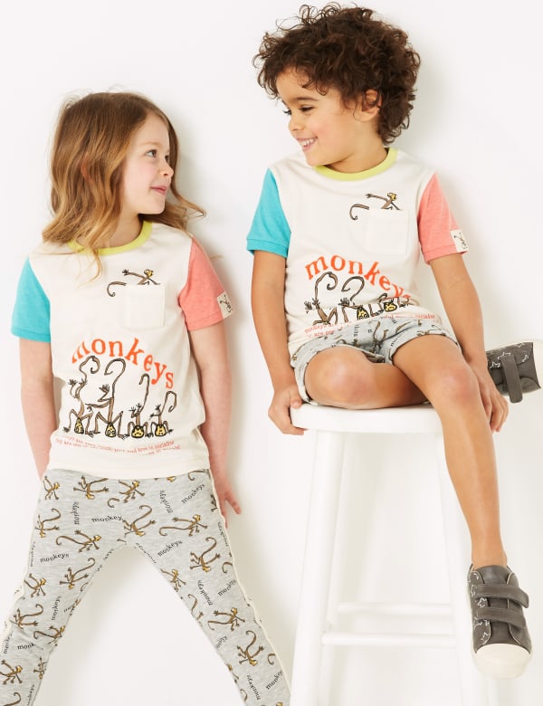 Roald Dahl™ & NHM™ Monkey T-Shirt (2-7 Yrs)