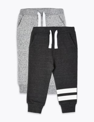 Lot de 2&nbsp;joggings en coton &agrave; rayures (du 3&nbsp;mois au 7&nbsp;ans)