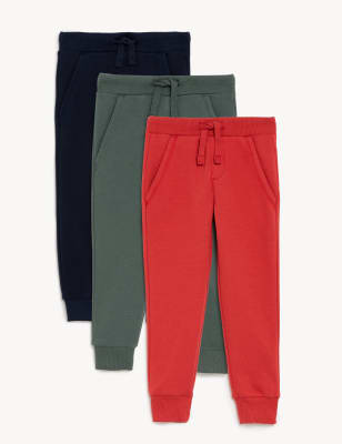 

Boys M&S Collection 3pk Cotton Rich Joggers (2-7 Yrs) - Multi, Multi