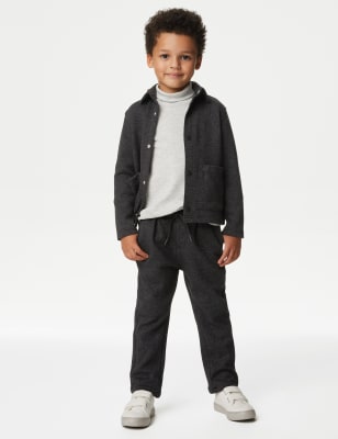 M&s boys best sale black joggers