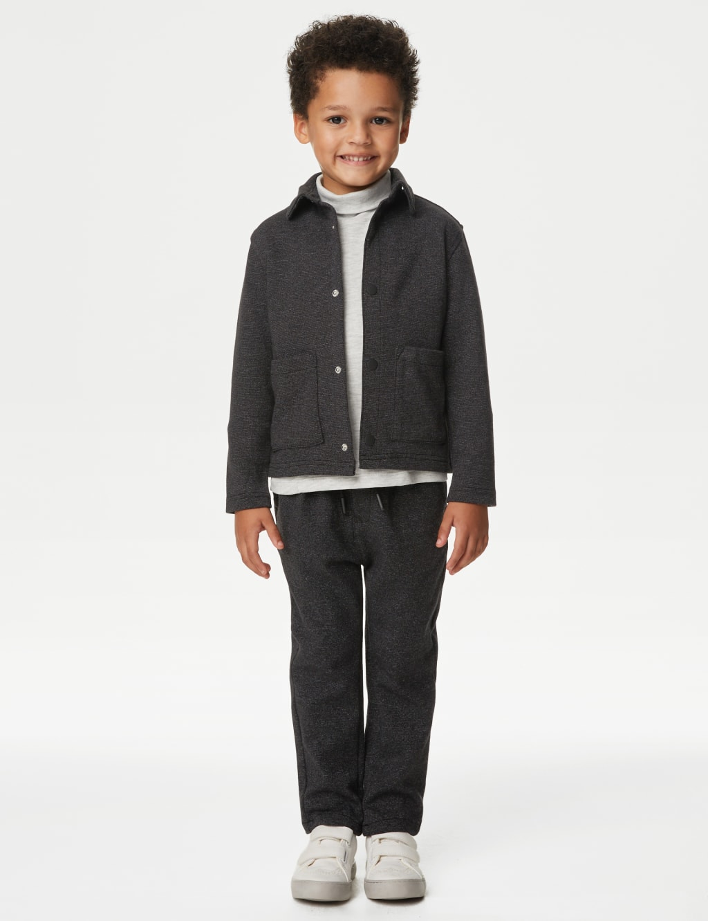 Cotton Rich Textured Joggers (2-8 Yrs) image 5