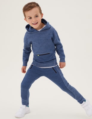 

Boys M&S Collection Cotton Rich Ottoman Joggers (2-7 Yrs) - Blue Mix, Blue Mix