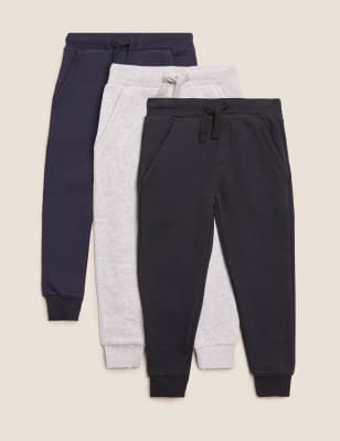 

Boys M&S Collection 3pk Cotton Joggers (2-7 Yrs) - Multi, Multi