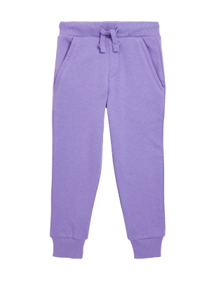 

M&S Collection Jogginghose mit hohem Baumwollanteil und Kordelzug (2-7 J.) - Purple, Purple