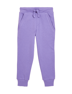 

Boys M&S Collection Cotton Rich Draw Cord Joggers (2-7 Yrs) - Purple, Purple