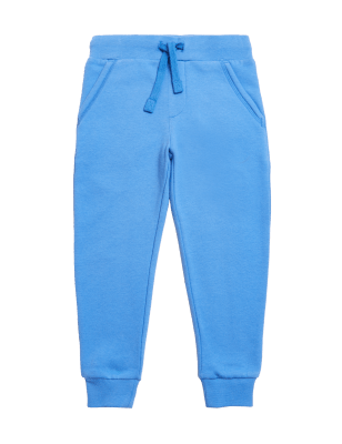 

Boys M&S Collection Cotton Rich Draw Cord Joggers (2-7 Yrs) - Blue, Blue