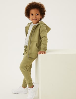 

Boys M&S Collection Cotton Rich Draw Cord Joggers (2-7 Yrs) - Khaki, Khaki