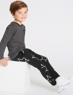 Pure Cotton Printed Joggers (3 Months - 7 Years)