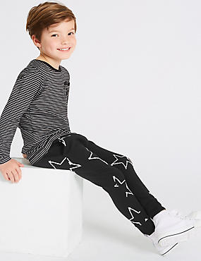 Pure Cotton Printed Joggers (3 Months - 7 Years)
