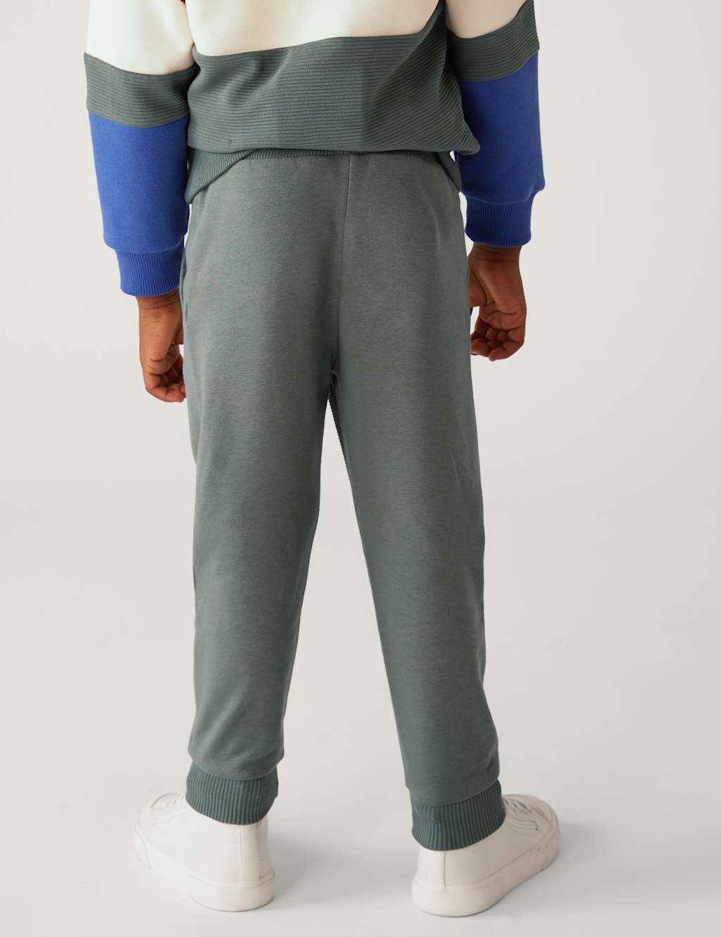 Cotton Rich Colour Block Joggers (2-8 Yrs) image 4