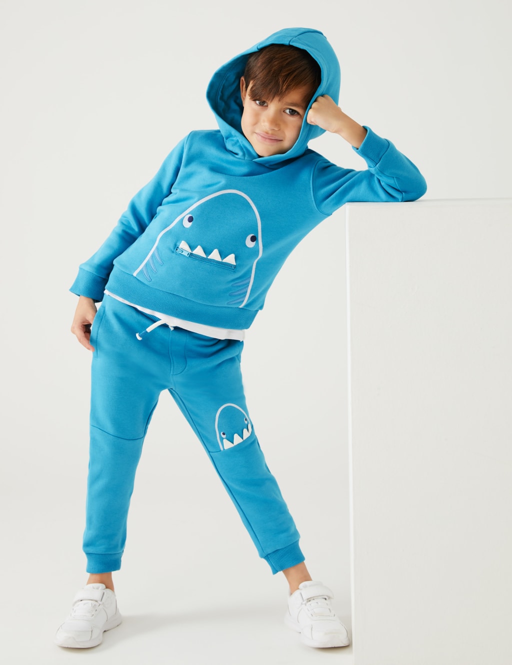 Cotton Rich Shark Joggers (2-8 Yrs) image 1