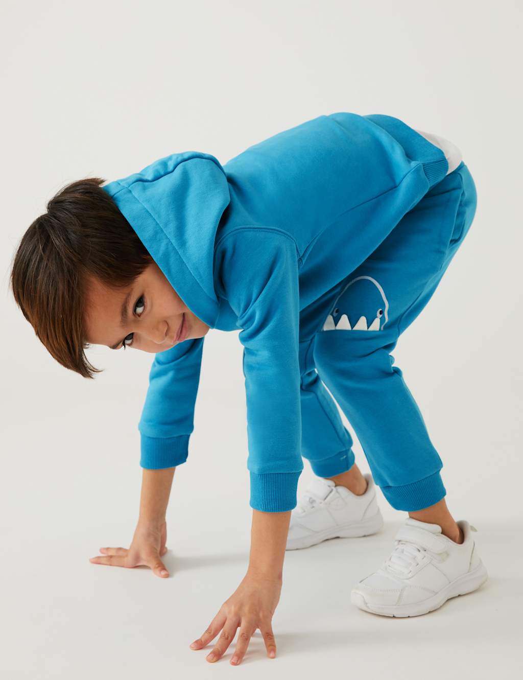Cotton Rich Shark Joggers (2-8 Yrs) image 2