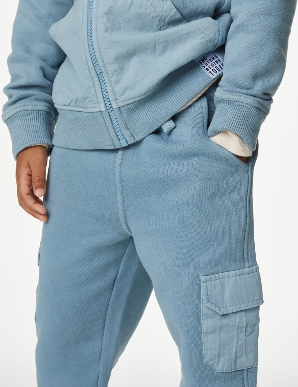 Pure Cotton Cargo Joggers (2-8 Yrs) image 3