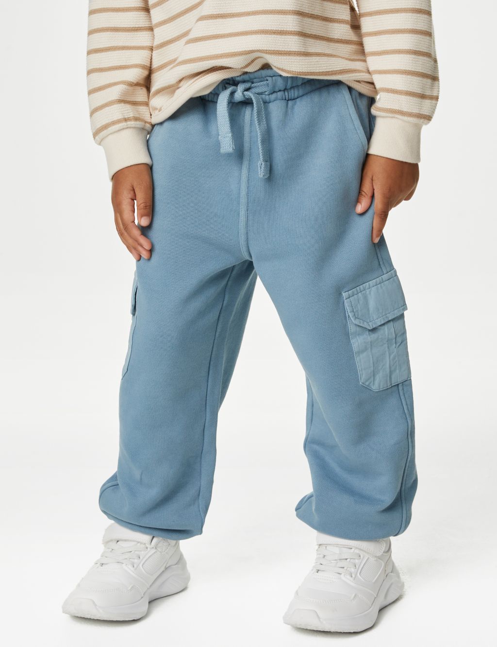 Pure Cotton Cargo Joggers (2-8 Yrs) image 4