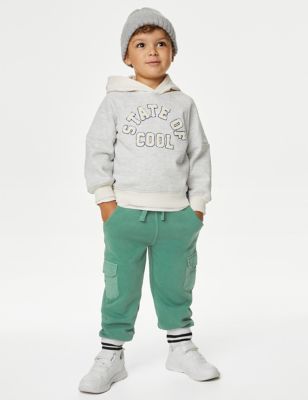 

Boys M&S Collection Pure Cotton Cargo Joggers (2-8 Yrs) - Green, Green