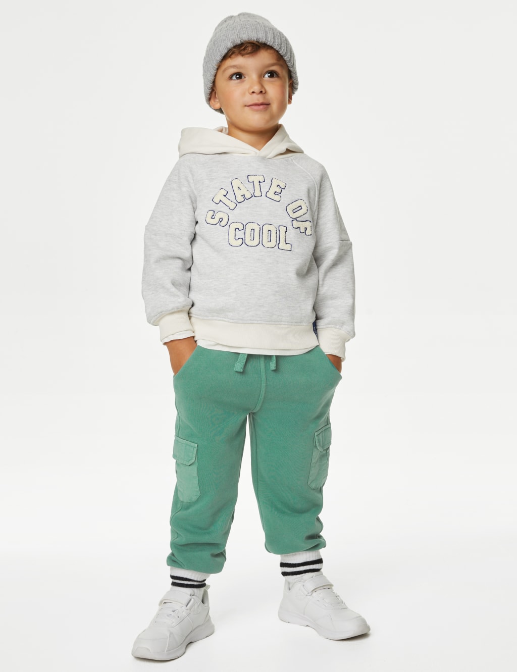 Pure Cotton Cargo Joggers (2-8 Yrs)