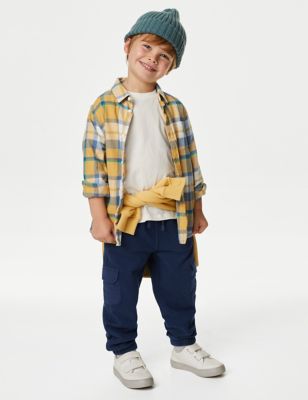 Pure Cotton Cargo Joggers (2-8 Yrs)