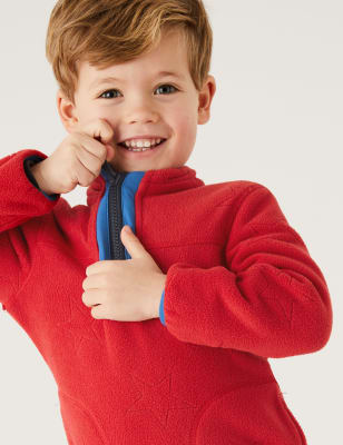 

M&S Collection Fleece-Oberteil mit Sternmuster (2-7 J.) - Red, Red